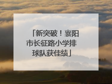 新突破！襄阳市长征路小学排球队获佳绩